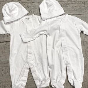 Brand new Kissy Kissy preemie footies with coordinating hats